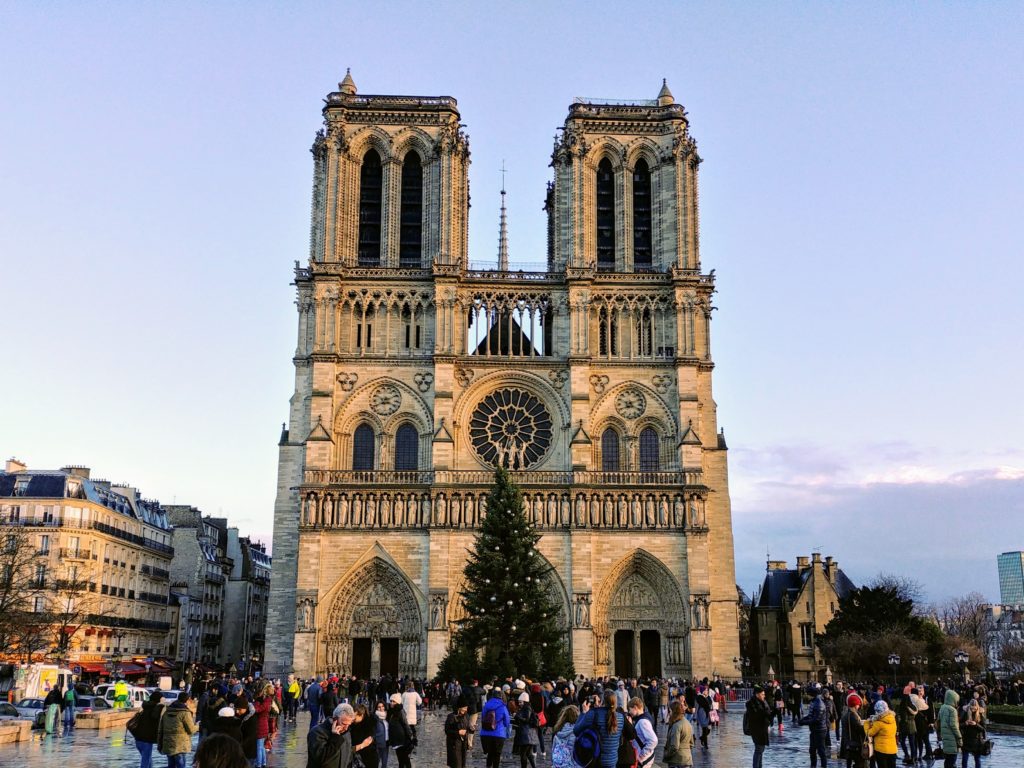 Notre Dame at Christmas time in Paris