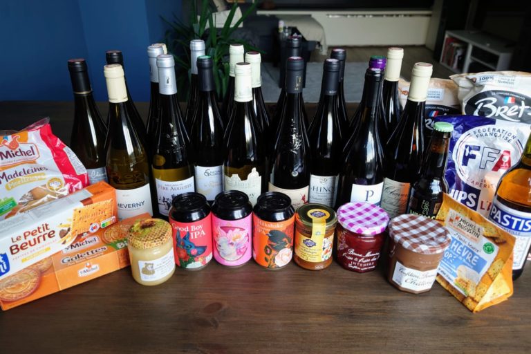 French wines and supermarket food