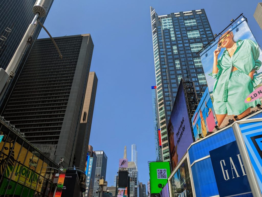 Gap Ad on Broadway in New York City