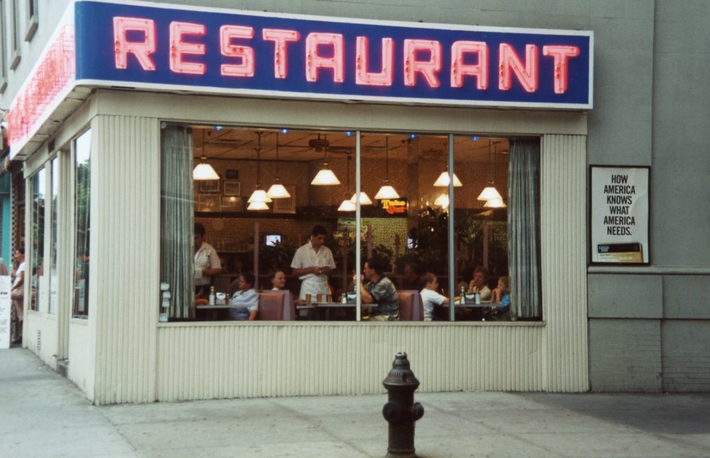 exterior of Tom's restaurant in New York city