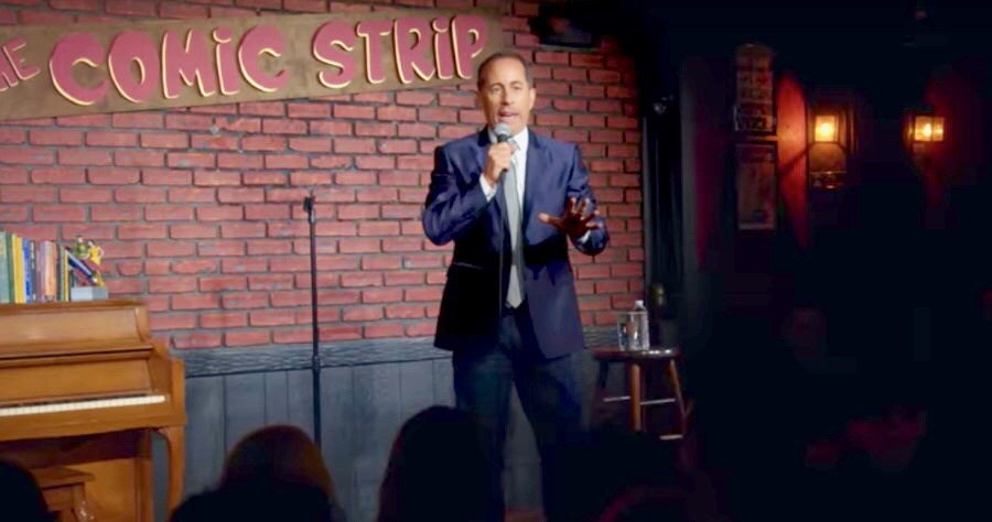 Jerry Seinfeld on the stage of 'The Comic Strip'